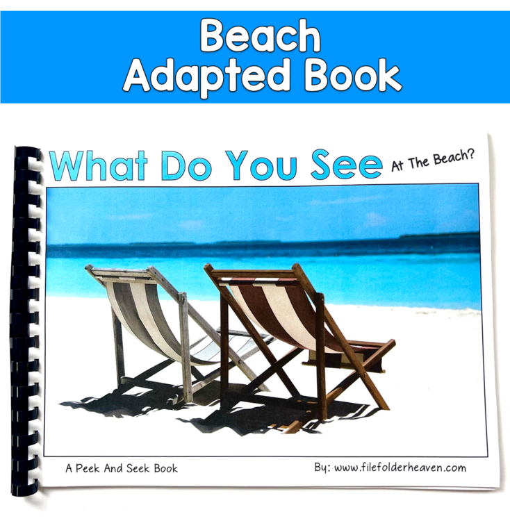 Beach Adapted Book | Inferencing Real Photos | SLP SPED Autism