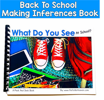 Back to School Inferencing Adapted Book | Core Words Real Photos | SLP SPED Auti