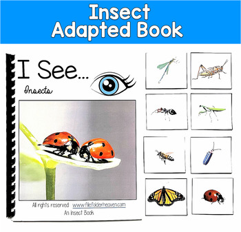 Insects Adapted Book | Real Photos Inferencing Attributes | SLP SPED Autism