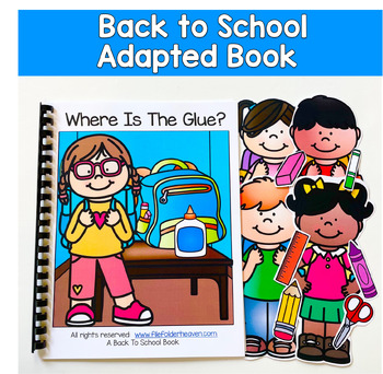 Back to School Adapted Book | Prepositions | Where Is the Glue