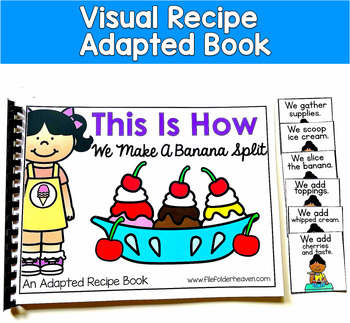 Visual Recipe Adapted Book | Banana Split Life Skills Sequencing | SLP SPED