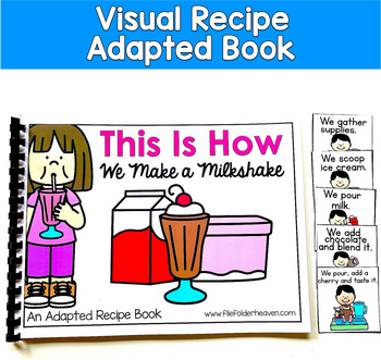Visual Recipe Adapted Book | Milkshake Life Skills Sequencing | SLP SPED Autism