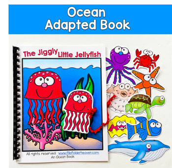 Ocean Adapted Book with Activities | Prepositions, WH Questions & Sequencing