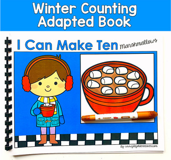 Winter Counting Adapted Book | Make Ten Marshmallows | Math PreK SPED Autism