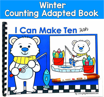 Winter Counting Adapted Book | Draw Ten Fish | Math for Special Education