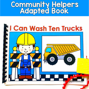 Community Helpers Adapted Book | Construction Counting Fine Motor | OT SPED PreK