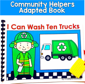 Community Helpers Adapted Book | Recycling Counting Fine Motor | Math OT SPED