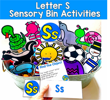 Letter S Activities | Hey Riddle Riddle Sensory Bin Riddles | SLP SPED Autism