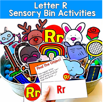 Letter R Activities | Hey Riddle Riddle Sensory Bin Riddles | SLP SPED Autism