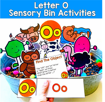 Letter O Activities | Hey Riddle Riddle Sensory Bin Riddles | SLP SPED Autism