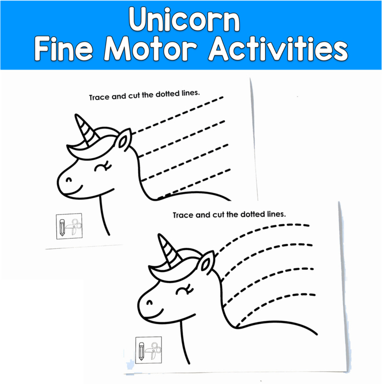 Unicorn Tracing and Cutting Practice | Fine Motor Scissor Skills | PreK OT SPED