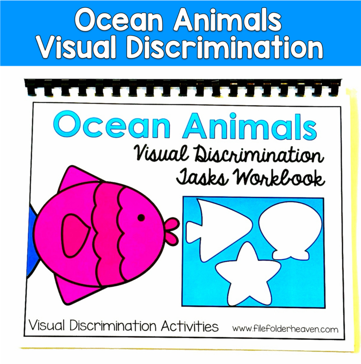 Ocean Animals Visual Discrimination Workbook | Matching Activities | Pre-K