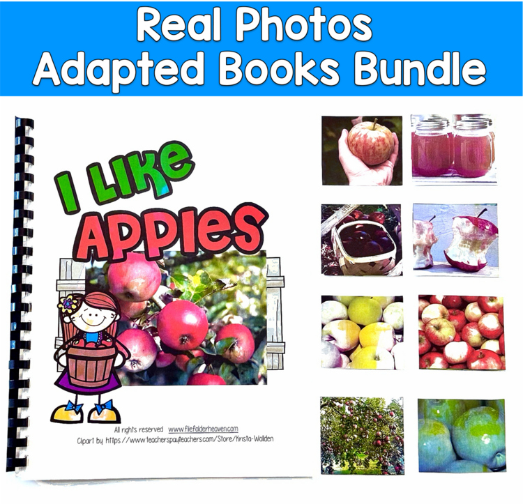 Real Photos Adapted Books Bundle | Vocabulary & Reading | SLP SPED Autism PreK