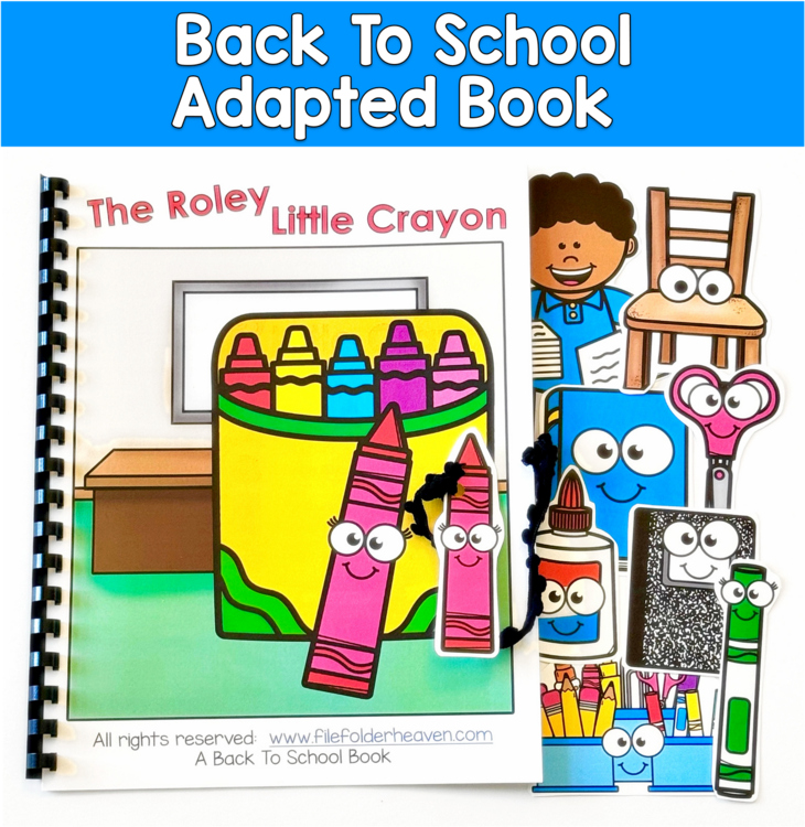 Back to School Adapted Book | Prepositions WH Questions | SLP SPED Autism PreK