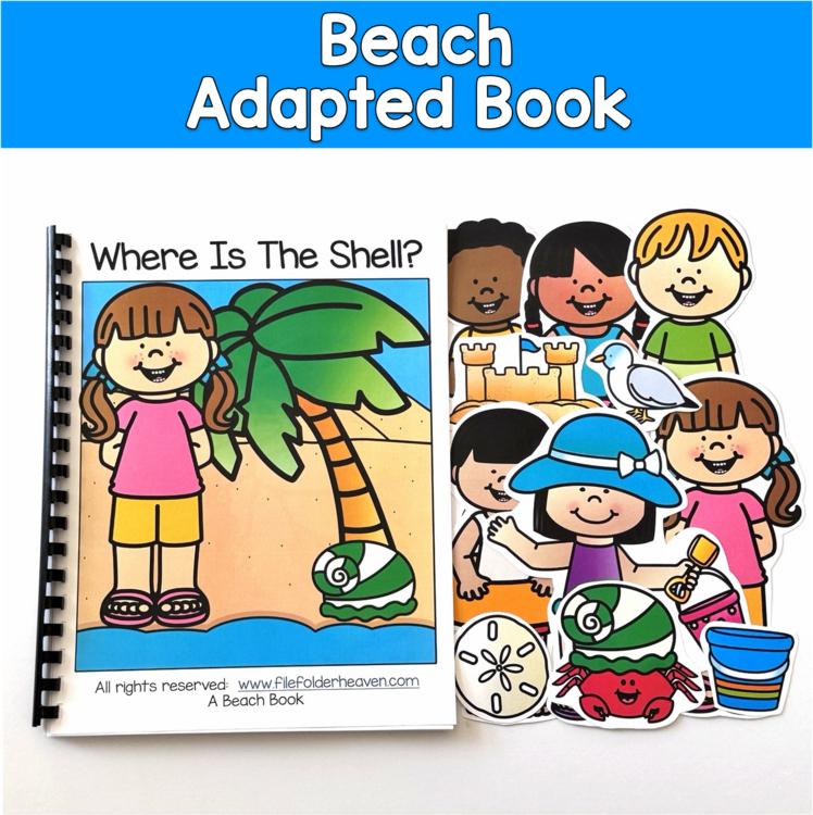 Beach Adapted Book | Where Is the Shell? | WH Questions Sequencing | SLP SPED