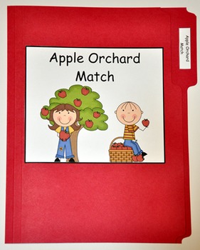 Apple Orchard Match File Folder Game