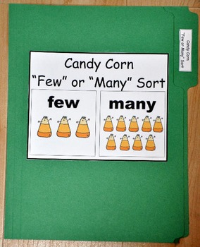 File Folder Game:  Candy Corn "Few/Many" Sort