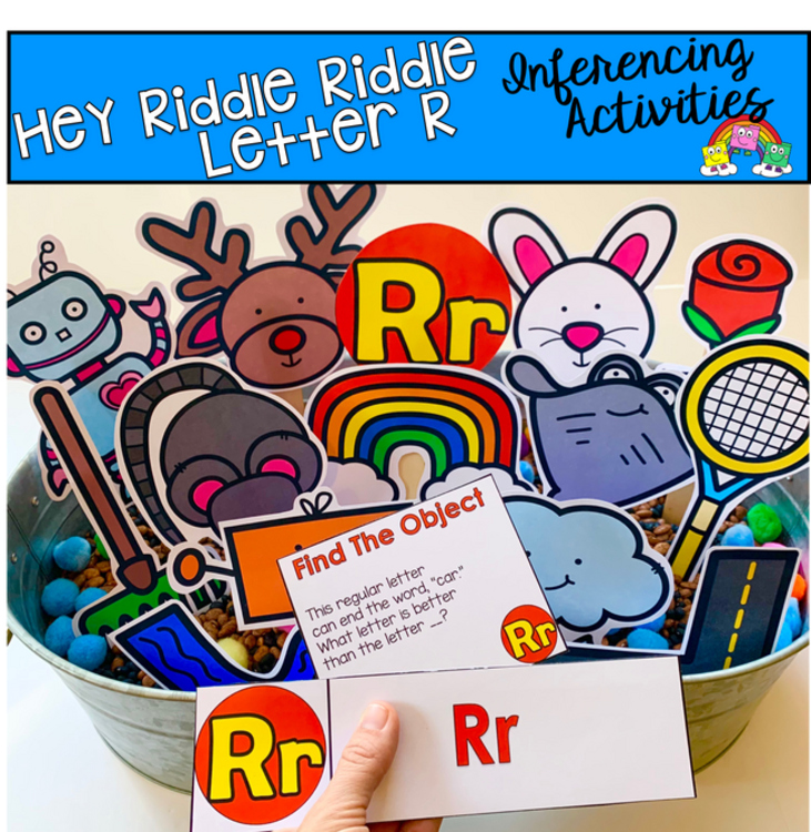 Letter R Activities: "Hey Riddle Riddle" Sensory Bin Riddles