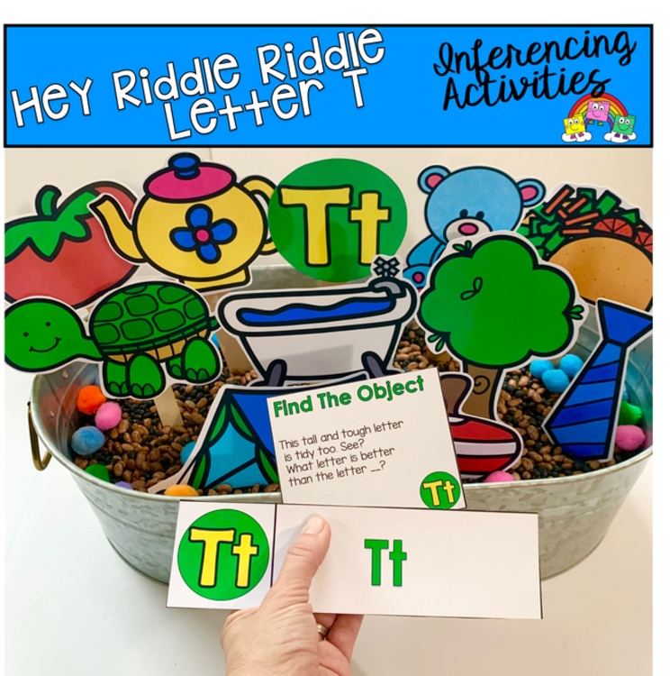 Letter T Activities:  "Hey Riddle Riddle" Sensory Bin Riddles
