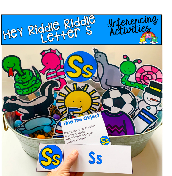 Letter S Activities: "Hey Riddle Riddle" Sensory Bin Riddles