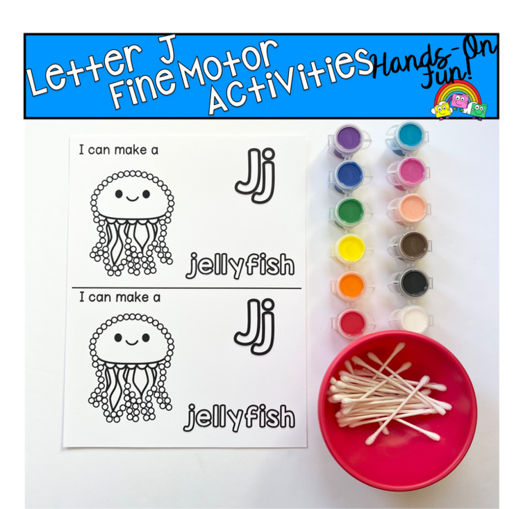 Letter J Fine Motor Q-Tip Painting