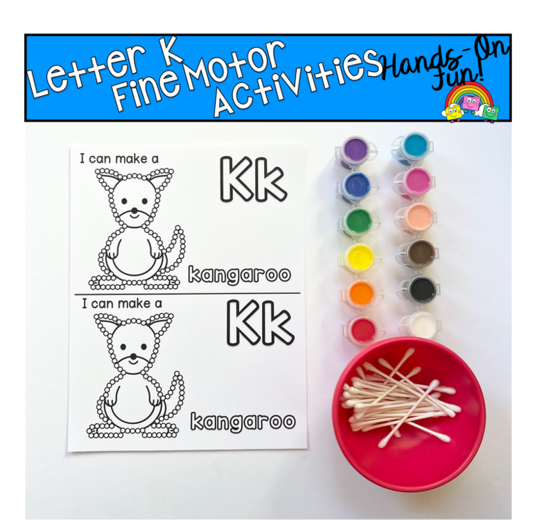 Letter K Q-Tip Painting Activities