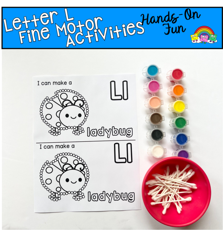 Letter L Q-Tip Painting | Fine Motor Alphabet Activity | Special Education