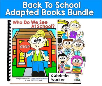 Back to School Adapted Books Bundle | Nouns Verbs Prepositions | SLP SPED Autism
