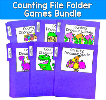 Counting File Folder Games Growing Bundle | Numbers 1-10 | SLP SPED Autism