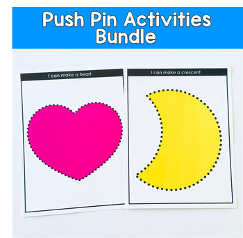 Push Pin Activities Bundle | Fine Motor Pin Poke Centers for Pre-K, ECSE, & OT
