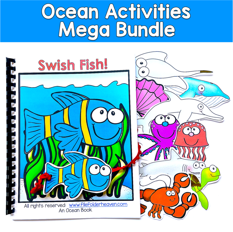 Ocean MEGA Bundle | Adapted Books Sorting Math Fine Motor | SLP SPED Autism PreK