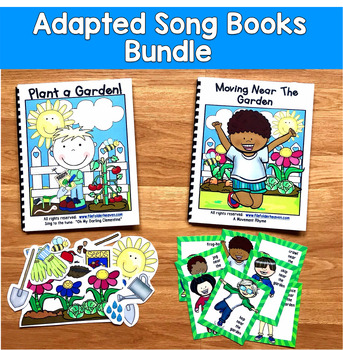 Adapted Song Books & Movement Books Bundle | Music Gross Motor | OT SLP SPED