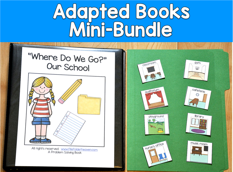 Adapted Books Mini-Bundle | What Missing Where Do We Go Routines | SLP SPED