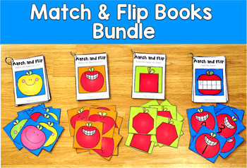 Match and Flip Books Bundle I | 60 Books Matching | PreK SLP SPED Autism OT