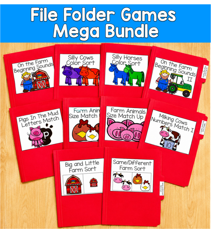 File Folder Games MEGA Bundle | 230+ Games Year Round | SLP SPED Autism