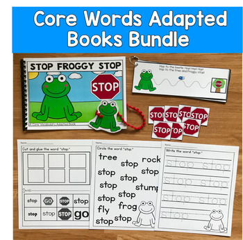 Core Vocabulary Words Adapted Books Growing Bundle | AAC Speech Therapy
