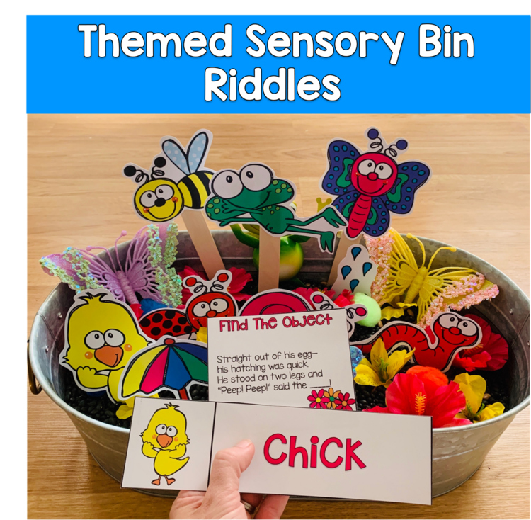 Hey Riddle Riddle Sensory Bin Activities Bundle