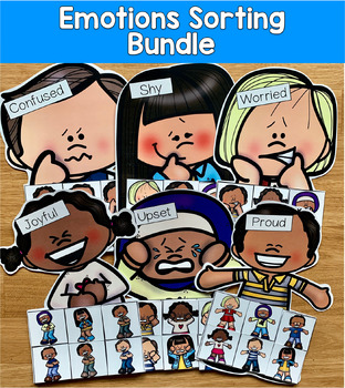 Emotions Sorting Mats Bundle | Feelings Sort Activities for SEL Centers | PreK