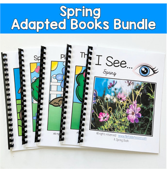 Spring Adapted Books Bundle | Prepositions, WH Questions | Pre-K SPED