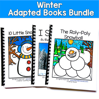 Winter Adapted Books Bundle | Wh Questions Counting | Speech Therapy SPED Autism