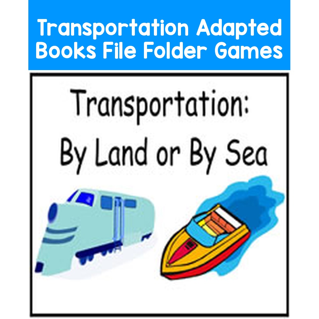 Transportation Adapted Books File Folder Games