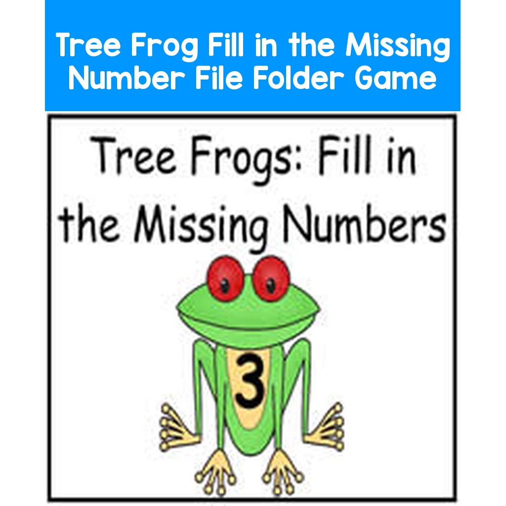 Tree Frog Fill in the Missing Number File Folder Game