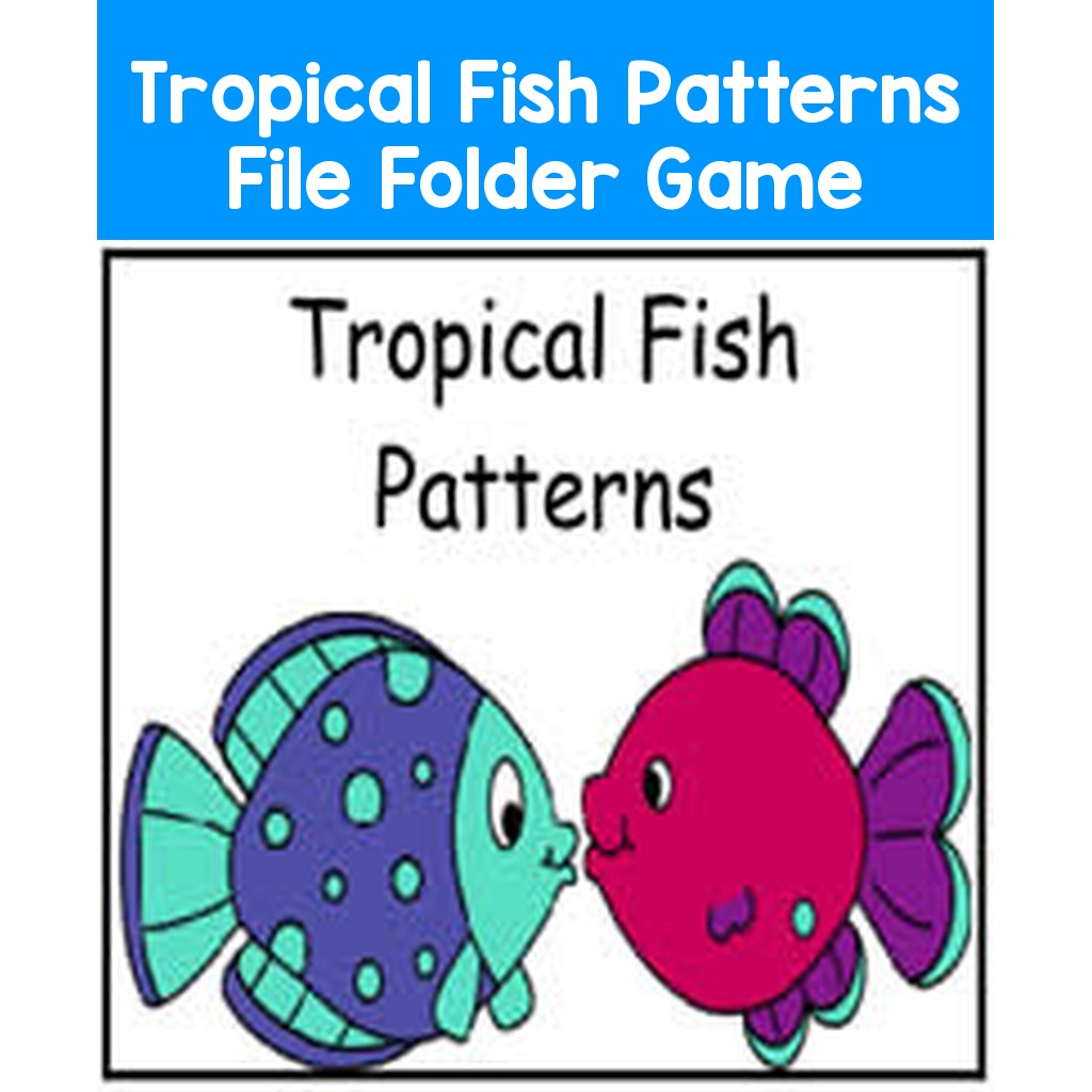 Tropical Fish Patterns File Folder Game