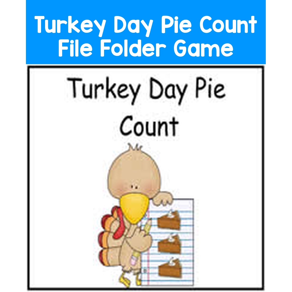 Turkey Day Pie Count File Folder Game