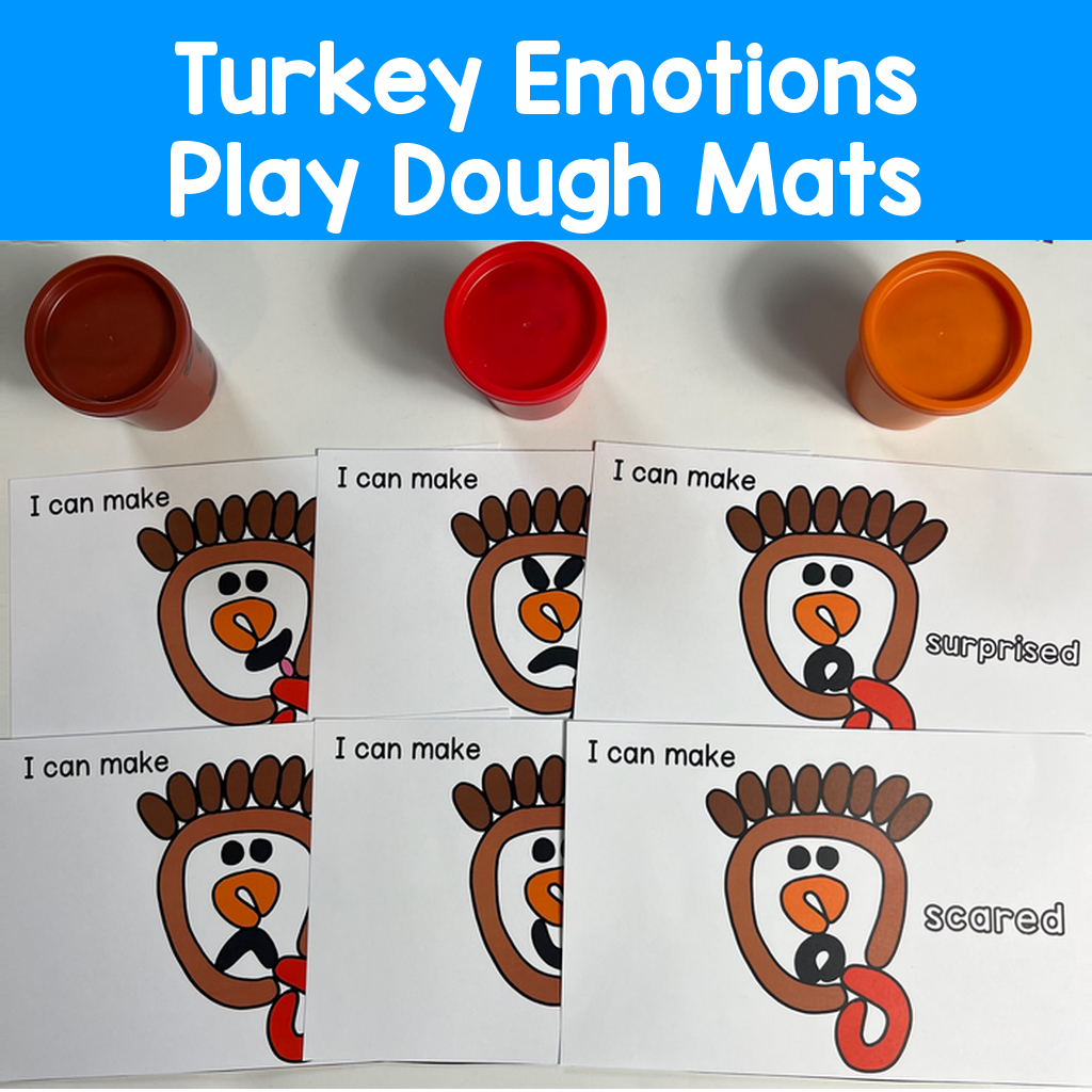 Turkey Emotions Play Dough Mats