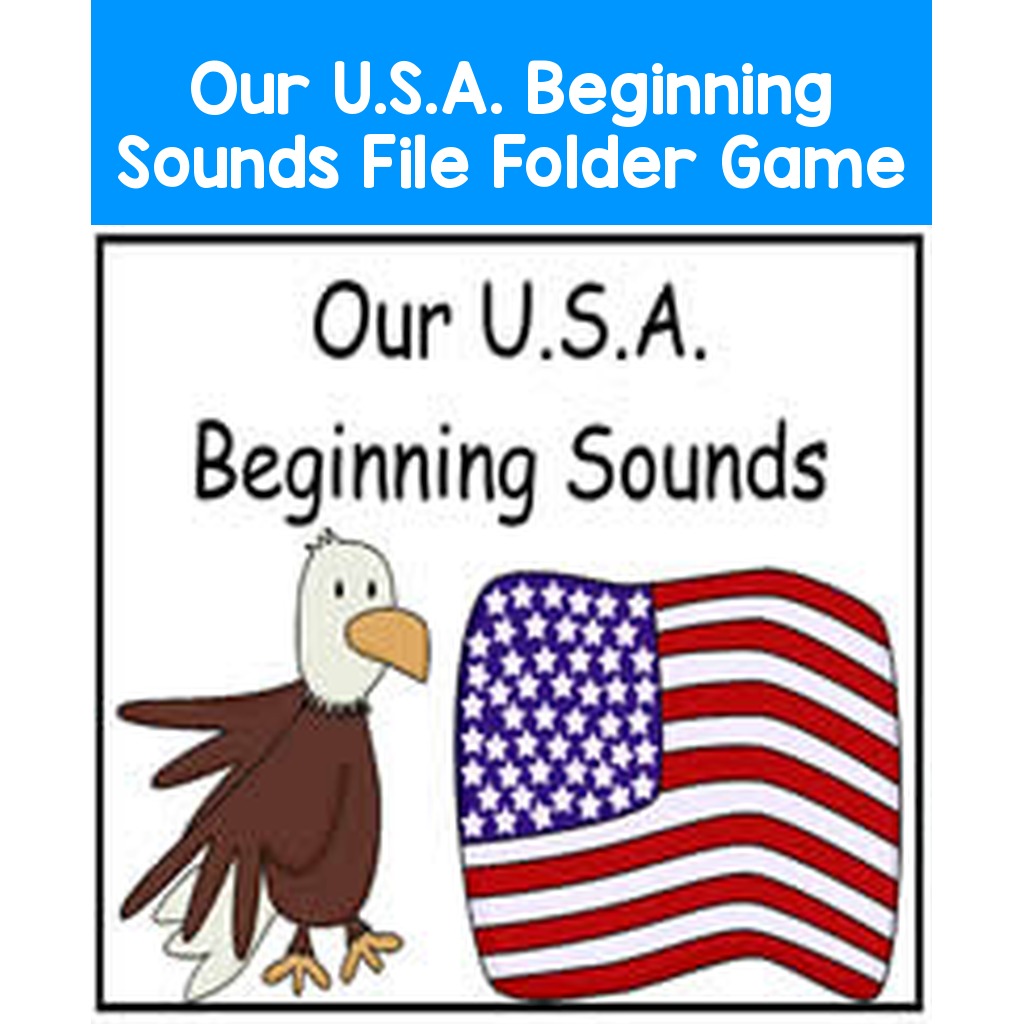Our U.S.A. Beginning Sounds File Folder Game