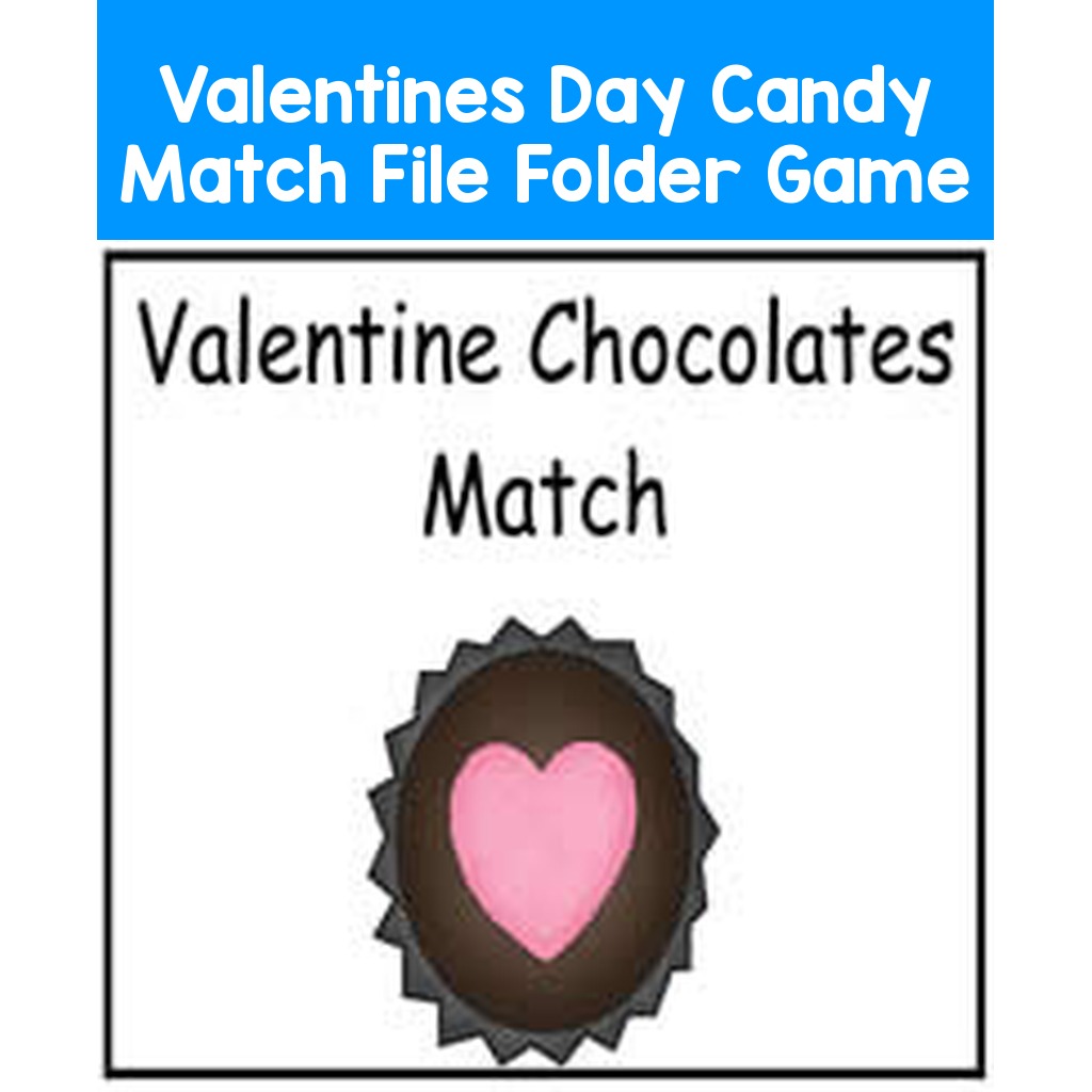 Valentines Day Candy Match File Folder Game