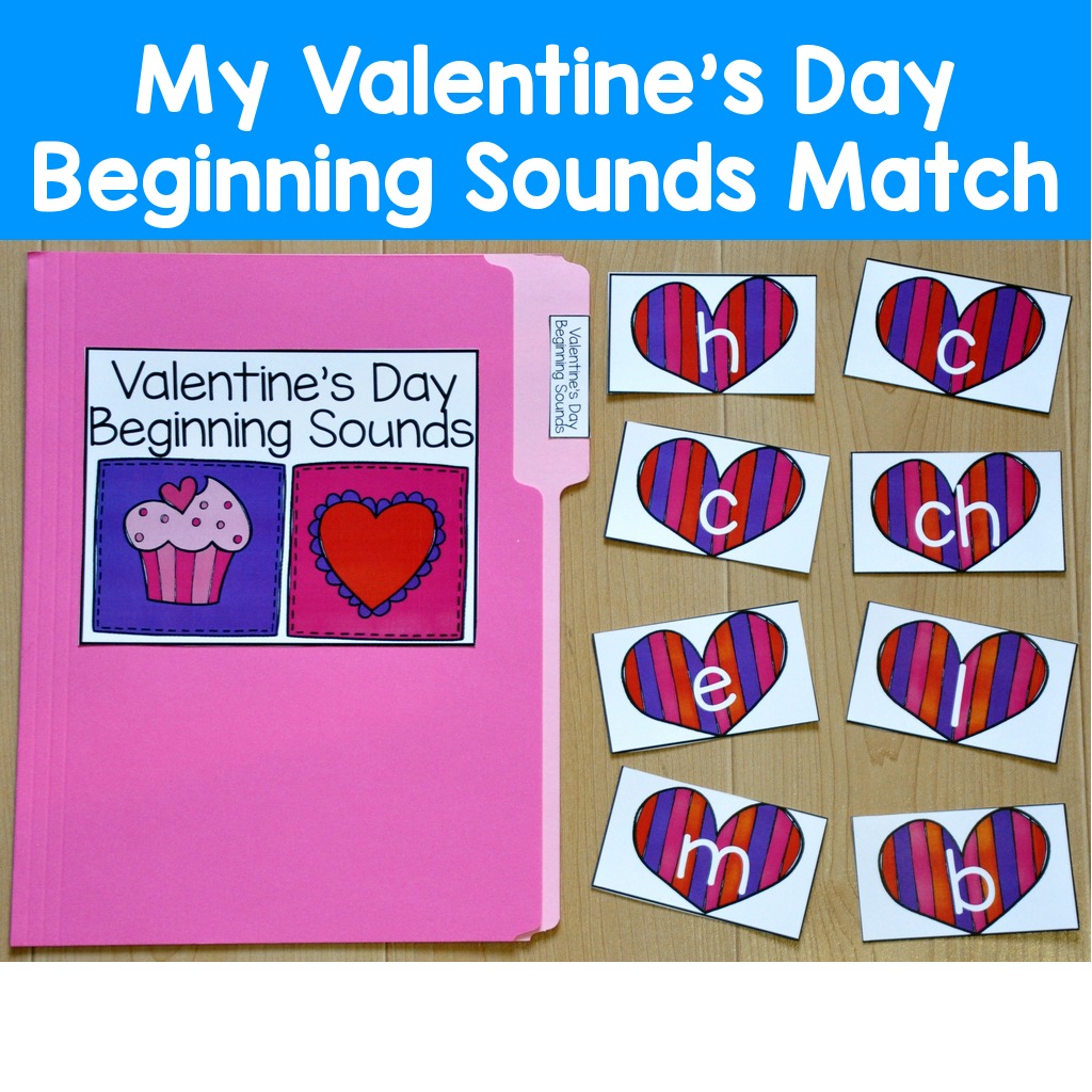 My Valentine's Day Beginning Sounds Match