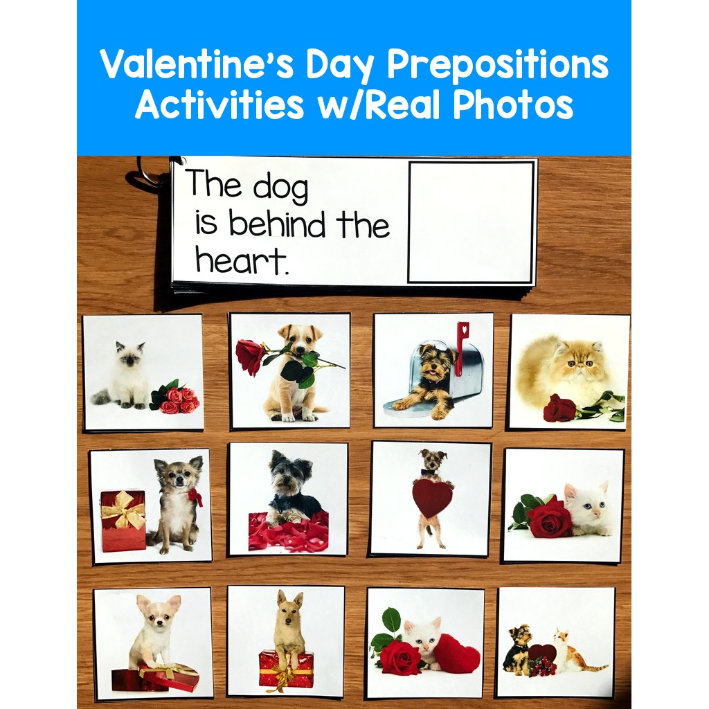 Valentine's Day Prepositions Activities w/Real Photos