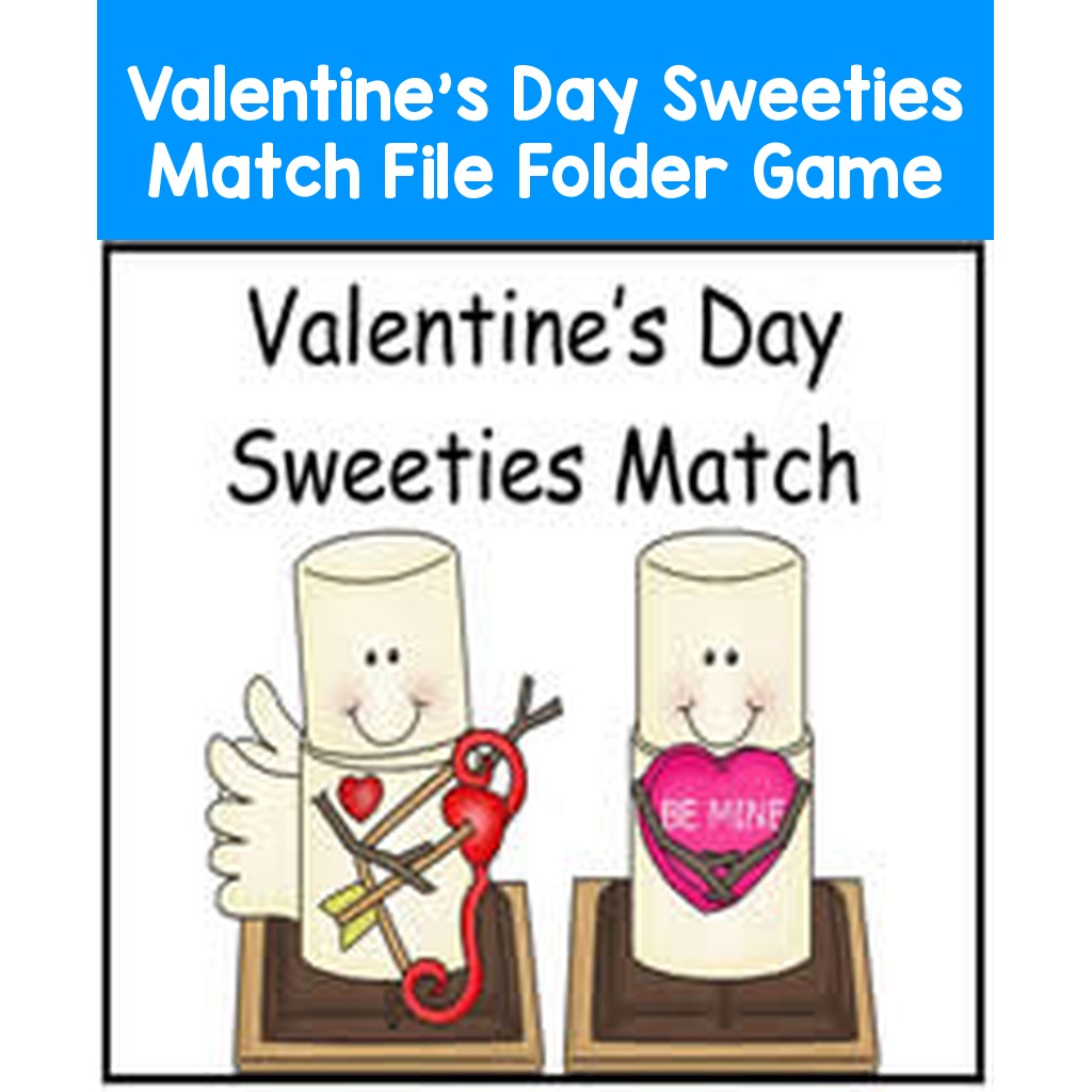 Valentine's Day Sweeties Match File Folder Game